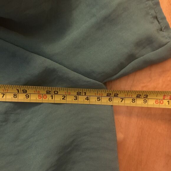 Anthropologie Entro Green Off‎ Shoulder Blouse-Poly-Sz L-Coquette-Feminine - Picture 5 of 7